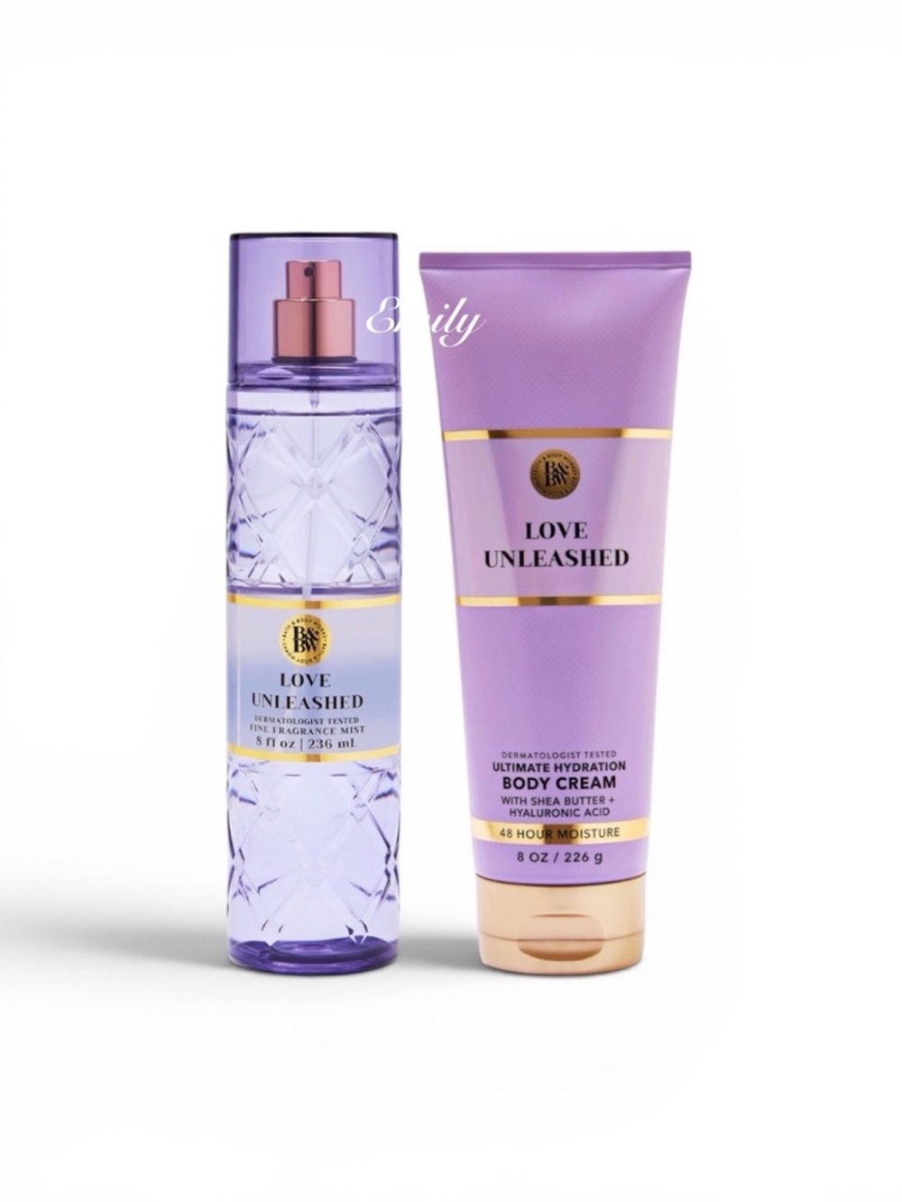 Bath & Body Works LOVE UNLEASHED Luxe mist spray & body cream set